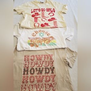 NWT Graphic Tees (3) Short Sleeved